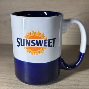 Sunsweet Mug Blue Yellow Sunshine Sun Novelty Mug Advertising Prune Apricot CA